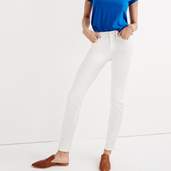 Madewell 9" High-Rise Skinny Jeans in Pure White - Picture 1 of 12